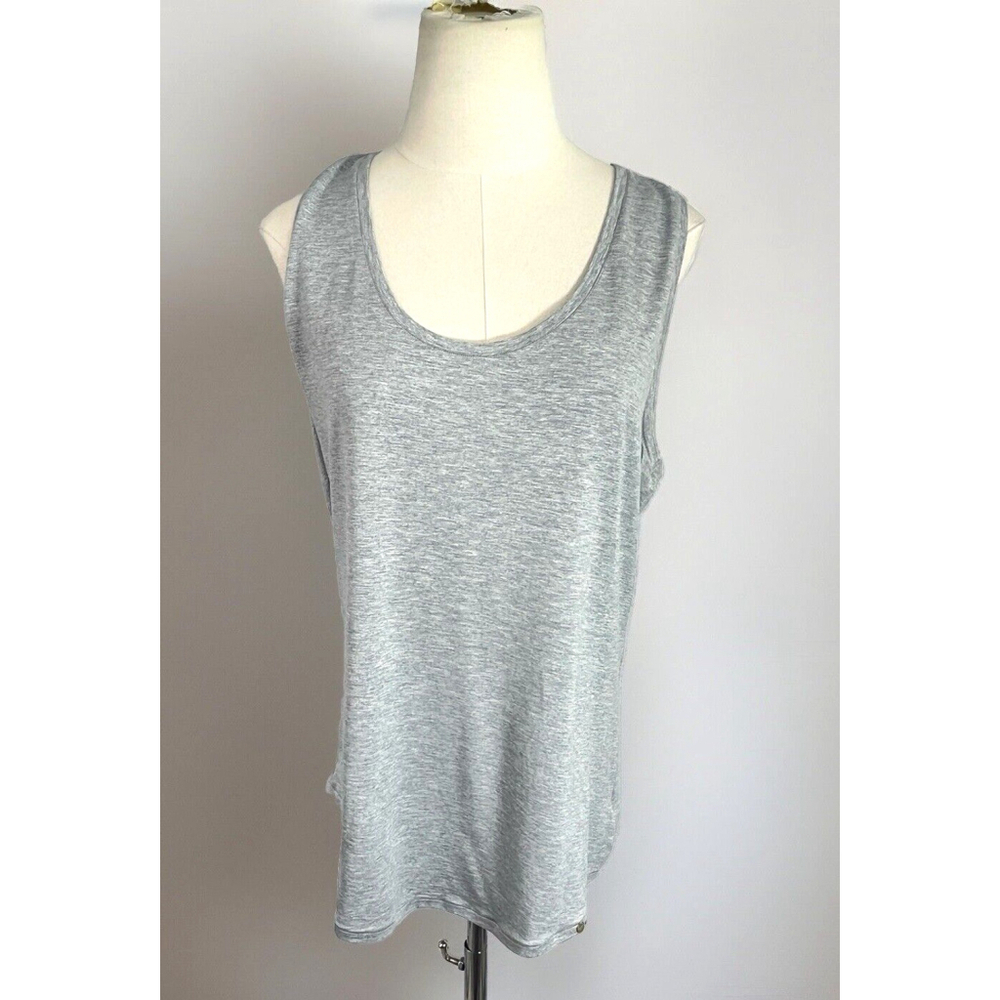 Hanro Womens Gray Yoga Racer Back Tank Top Size XL 077995 New with‎ tags